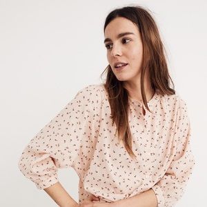 Madewell Peasant Top in Delicate Floral